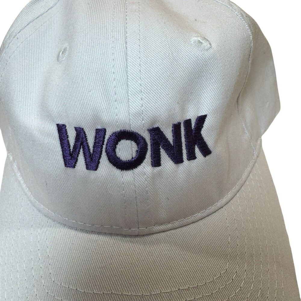 Quorum Wonk Hat White Adjustable‎ Baseball Cap Port & Company 100% Cotton